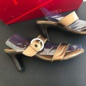 Gold Strappy Aerosole Sandals